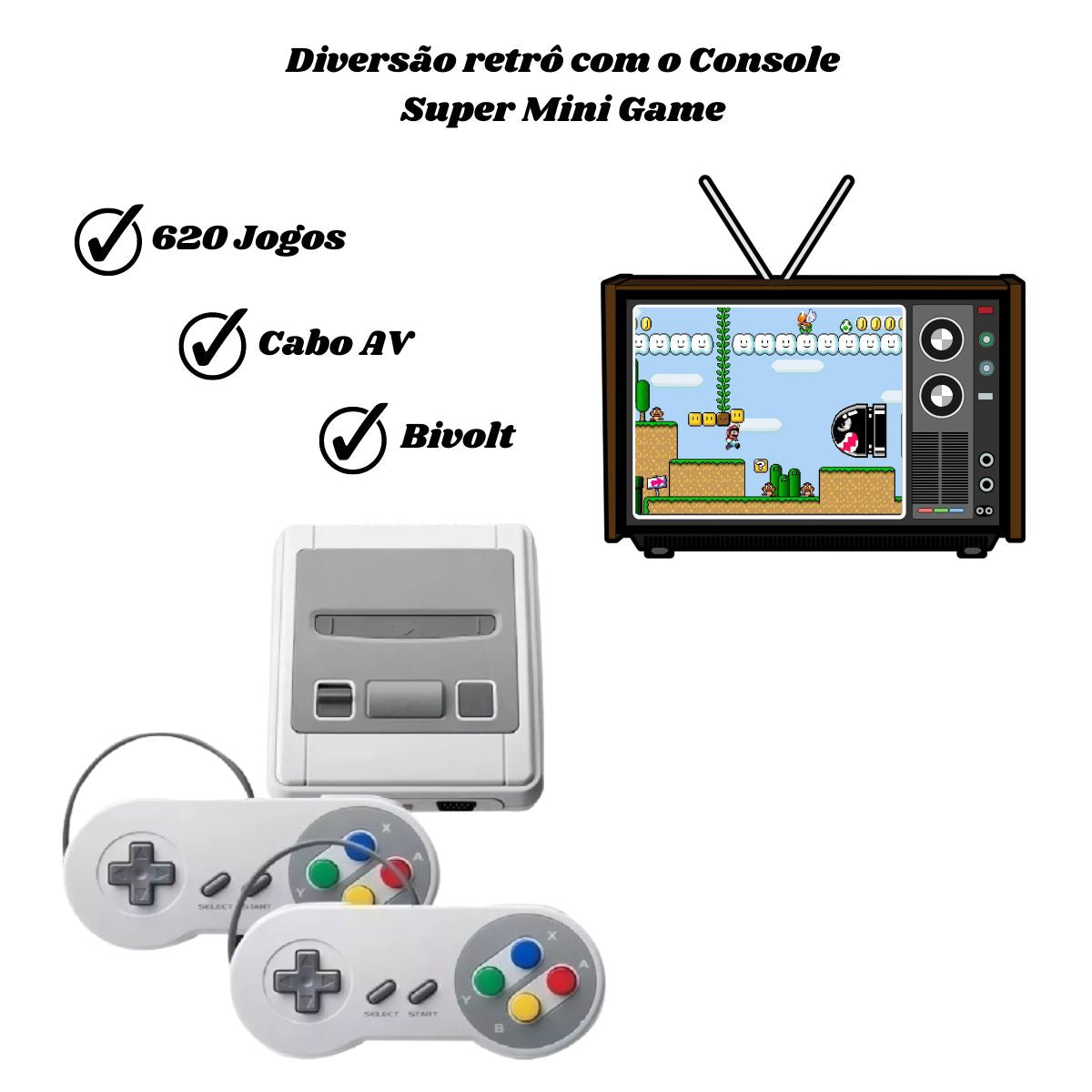 Super Mini Vídeo Game Nintendo Classic Sfc Super Mini Vídeo Game Nintendo Classic Sfc